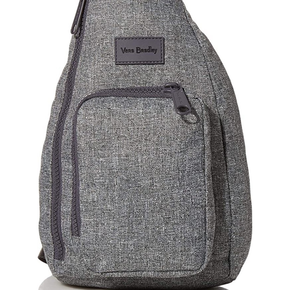 Vera Bradley Mini Sling Heather Gray Crossbody back pack chest Reactive FIRM $$$